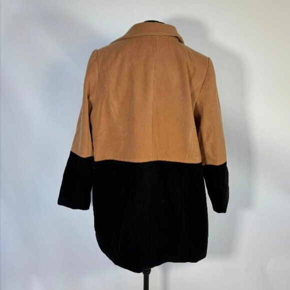 Eloquii Camel and Black Colorblock Trench Coat NWT - Picture 2 of 3